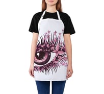 Кухонный фартук JOYARTY Ресницы с бабочками, универсальный размер для женщин и мужчин ap_11016