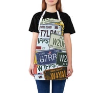 Кухонный фартук JOYARTY Номерные знаки, универсальный размер для женщин и мужчин ap_13155