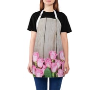 Кухонный фартук JOYARTY Розы на деревянных досках, универсальный размер для женщин и мужчин ap_10582