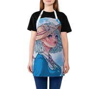 Кухонный фартук JOYARTY Мечтательная девушка, универсальный размер для женщин и мужчин ap_420017