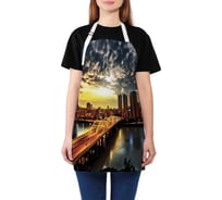 Кухонный фартук JOYARTY Городской трафик на закате, универсальный размер для женщин и мужчин ap_31607