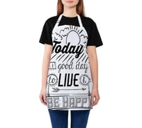 Кухонный фартук JOYARTY Будь счастлив, универсальный размер для женщин и мужчин ap_11105