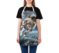 Кухонный фартук JOYARTY Космонавт над землей, универсальный размер для женщин и мужчин ap_25085