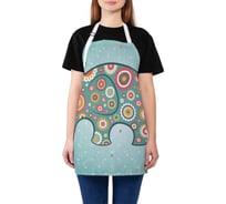 Кухонный фартук JOYARTY Цветочный слоник, универсальный размер для женщин и мужчин ap_27641