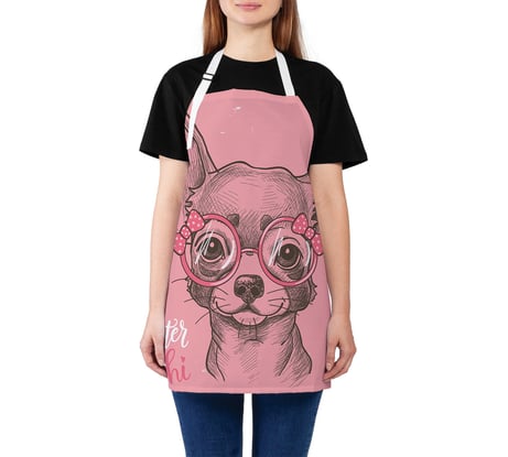 Кухонный фартук JOYARTY Эскиз чихуахуа, универсальный размер для женщин и мужчин ap_32985