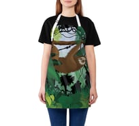 Кухонный фартук JOYARTY Ленивец в зарослях, универсальный размер для женщин и мужчин ap_37873