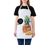 Кухонный фартук JOYARTY Ананас акварелью, универсальный размер для женщин и мужчин ap_62304