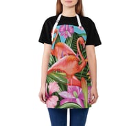 Кухонный фартук JOYARTY Фламинго в цветах, универсальный размер для женщин и мужчин ap_14669
