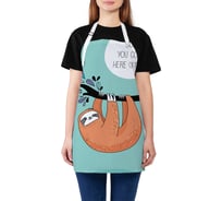 Кухонный фартук JOYARTY Ленивец на ветке, универсальный размер для женщин и мужчин ap_26329