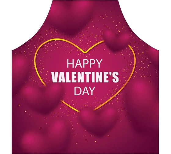 Кухонный фартук JOYARTY Happy Valentine's Day, универсальный размер для женщин и мужчин ap_422681