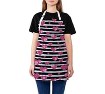 Кухонный фартук JOYARTY Сердечки и полоски, универсальный размер для женщин и мужчин ap_422719