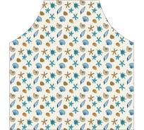 Кухонный фартук JOYARTY Ракушки морские, универсальный размер для женщин и мужчин ap_425502