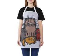 Кухонный фартук JOYARTY Озорные коты, универсальный размер для женщин и мужчин ap_425500