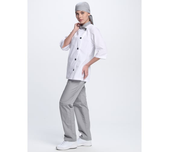 Женский костюм ФАКЕЛ Канди, серый/белый, р. 60-62, рост 170-176 87471857.014