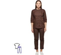 Женский костюм для горничных и уборщиц ООО Комус у27 кбр коричневый, размер 42, рост 158-170 1750409