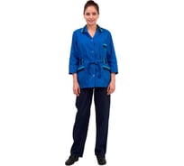 Костюм для горничных и уборщиц ООО Комус у04-кбр васильковый/синий, размер 44-46, рост 158-164 203156