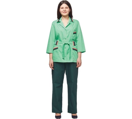 Костюм для горничных и уборщиц ООО Комус у04-кбр салатовый/зеленый, размер 44-46, рост 158-164 203166 1