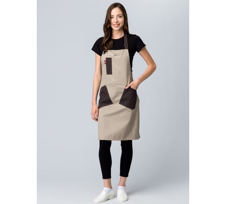 Универсальный фартук с грудкой Факел Крафт, бежевый/коричневый 87478103