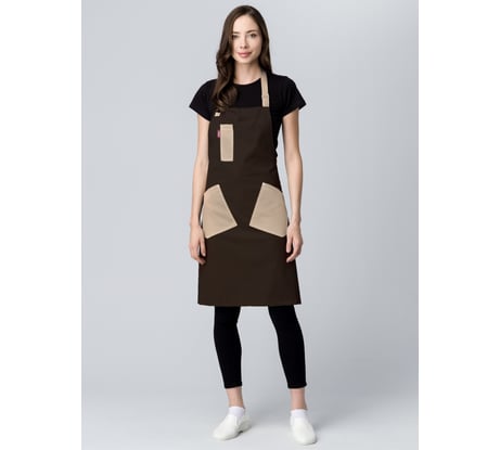 Универсальный фартук с грудкой Факел Крафт, коричневый/бежевый 87478104