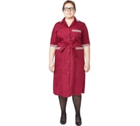 Халат для горничных и уборщиц ООО Комус у01-ХЛ, бордовый, размер 48-50, рост 170-176 523815