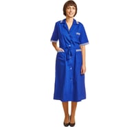 Халат для горничных и уборщиц ООО Комус у01-ХЛ, васильковый, размер 60-62, рост 158-164 364548