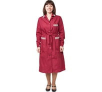 Халат для горничных и уборщиц ООО Комус у01-ХЛ, длинный рукав, бордовый, размер 56-58, рост 158-164 523808