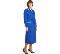 Халат для горничных и уборщиц ООО Комус у01-ХЛ, длинный рукав, васильковый, размер 48-50, рост 158-164 364532