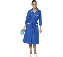 Женский халат Авангард. Профессиональная экипировка Уют васильковый/белый, р-р 96-100, рост 170-176 80994