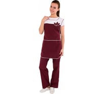 Фартук-сарафан Факел Цветок тк.Габардин, бордовый 87470083