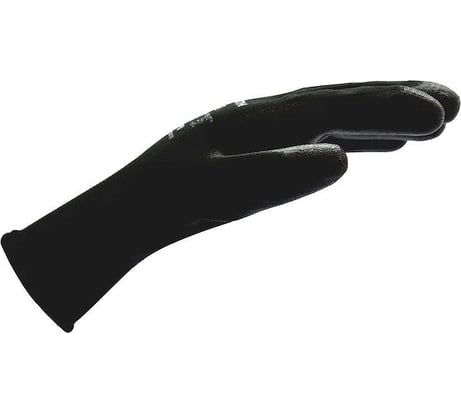 Перчатки защитные из полиэстера с полиуретаном MTE Black PU, черные, р.7 2899402407