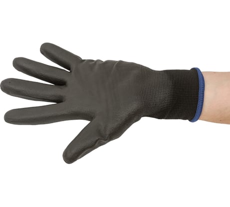 Перчатки защитные из полиэстера с полиуретаном MTE Black PU, черные, р.8 2899402408