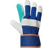 Усиленные перчатки крафт TESA, спилок кожевенный, х/б, флис, размер 10,5, пара, к003 4687203829926