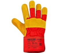 Усиленные перчатки крафт TESA, спилок кожевенный, х/б, крага, размер 10, пара, к011 4687203829964