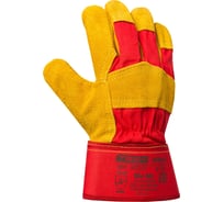 Перчатки крафт TESA спилок кожевенный, х/б, крага, размер 10, пара, к010 4687203829940