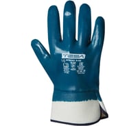 Перчатки TESA nitronix n-100, нитрил, полное покрытие, защитная крага, белый/синий, размер 9, пара 4687203829643