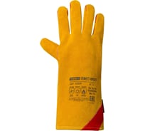 Перчатки-краги TESA гефест фрост к009, утепленные искусственным мехом, 400мм, желтые с красным, размер 12, пара 4687203830083