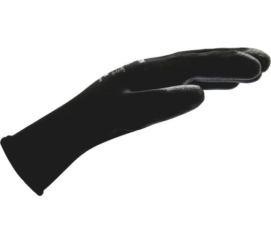 Перчатки защитные из полиэстера с полиуретаном MTE Black PU, черные, р.11 2899402411