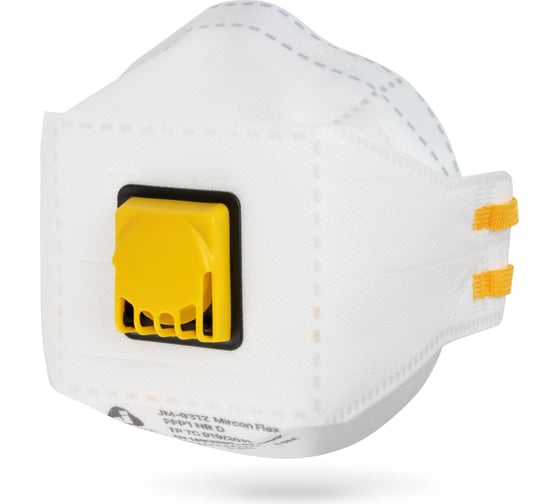 Респиратор с клапаном, трехпанельный Jeta Safety, класс защиты FFP1 NR D в инд. упак JM-9312
