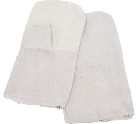 Рукавицы ООО ЛидерТекс ПВХ-02 плотность 210гр, с наладонником ПВХ на двунитке 4670070000918