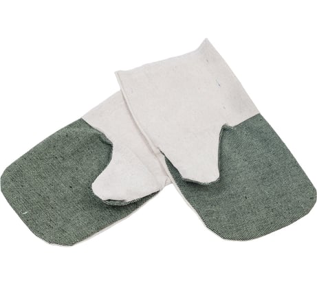 Рукавицы ООО ЛидерТекс БН-02, х/б, аппретированные, 210 гр., с брезентовым наладонником 400 гр. + п/н миткаль 4670070000796