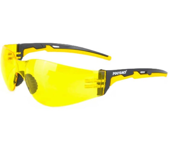 Защитные открытые очки РОСОМЗ о15 hammer active strong glass желтые с мягким носоупором 11557-5