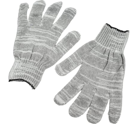 Перчатки ООО ЛидерТекс 10.6, 10 класс, 6 нитей, ХБ, серые (С) 4670070000871
