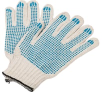 Перчатки ООО ЛидерТекс 7,5 класс, 6 нитей, с ПВХ, 4670070000048