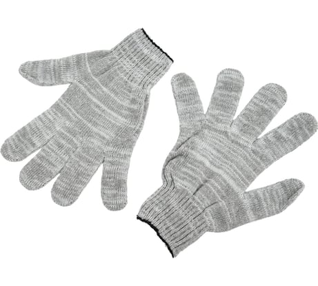 Перчатки ООО ЛидерТекс 10 класс, 5 нитей, с ПВХ, серые 4670070000536