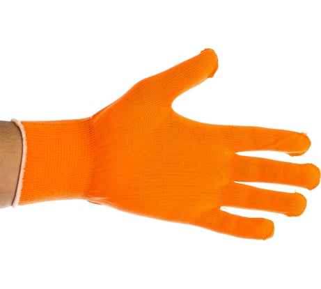 Перчатки Без бренда нейлон, 13 класс, оранжевые, XL 67840