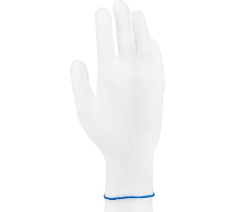 Перчатки Без бренда нейлон, 13 класс, белые, XL 67842