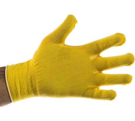Перчатки Без бренда нейлон, 13 класс, цвет лимон, L 67822
