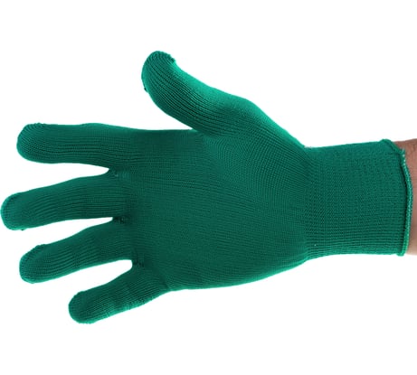 Перчатки Без бренда нейлон, 13 класс, цвет изумрудный, L 67823