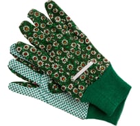 Садовые перчатки PALISAD х/б ткань с ПВХ точкой, манжет, M 67762