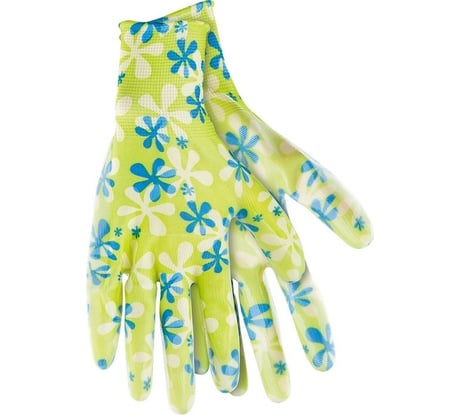 Садовые перчатки PALISAD из полиэстера с нитриловым обливом, зеленые, L 67743